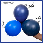 PartyWoo Navy Blue Balloons 152pc Arch Kit – 18/12/10/5in for Weddings & Parties