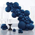 PartyWoo Navy Blue Balloons Kit – 127 Pcs (36, 18, 12, 10, 5in) for Graduation, Weddings & Parties
