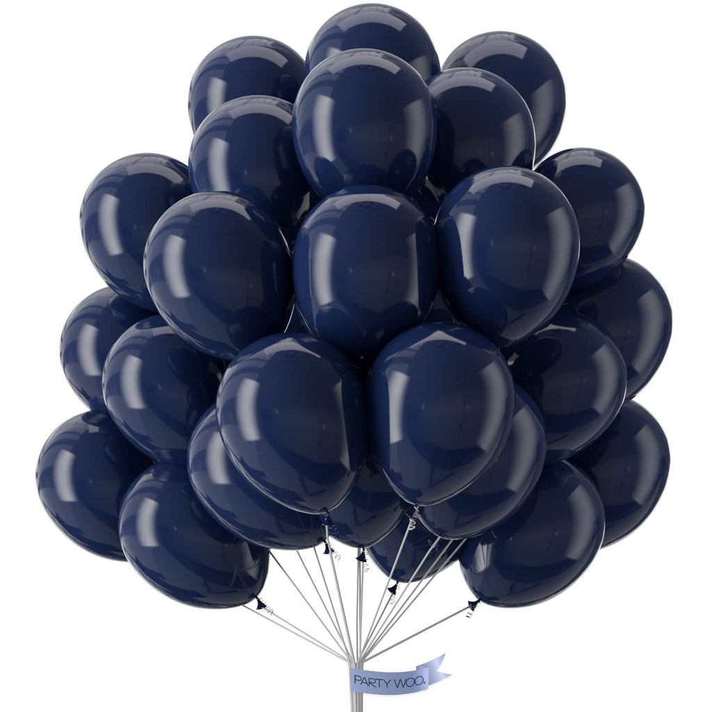 PartyWoo Navy Blue Balloons – 50ct, 12 inch Matte Latex for Celebrations