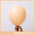 PartyWoo Nude Balloons 140pcs – Boho Apricot Neutral Arch Kit (18/12/10/5 Inch)