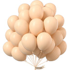 PartyWoo Nude Balloons 50 Pcs – 12 Inch Apricot Beige Latex for Neutral Wedding Baby Shower and Party Decor