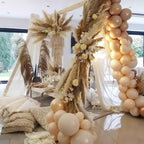 PartyWoo Nude Balloons 140pcs – Boho Apricot Neutral Arch Kit (18/12/10/5 Inch)