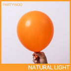PartyWoo Orange Balloons 140pcs | Matte 18/12/10/5 Inch Balloon Arch Kit