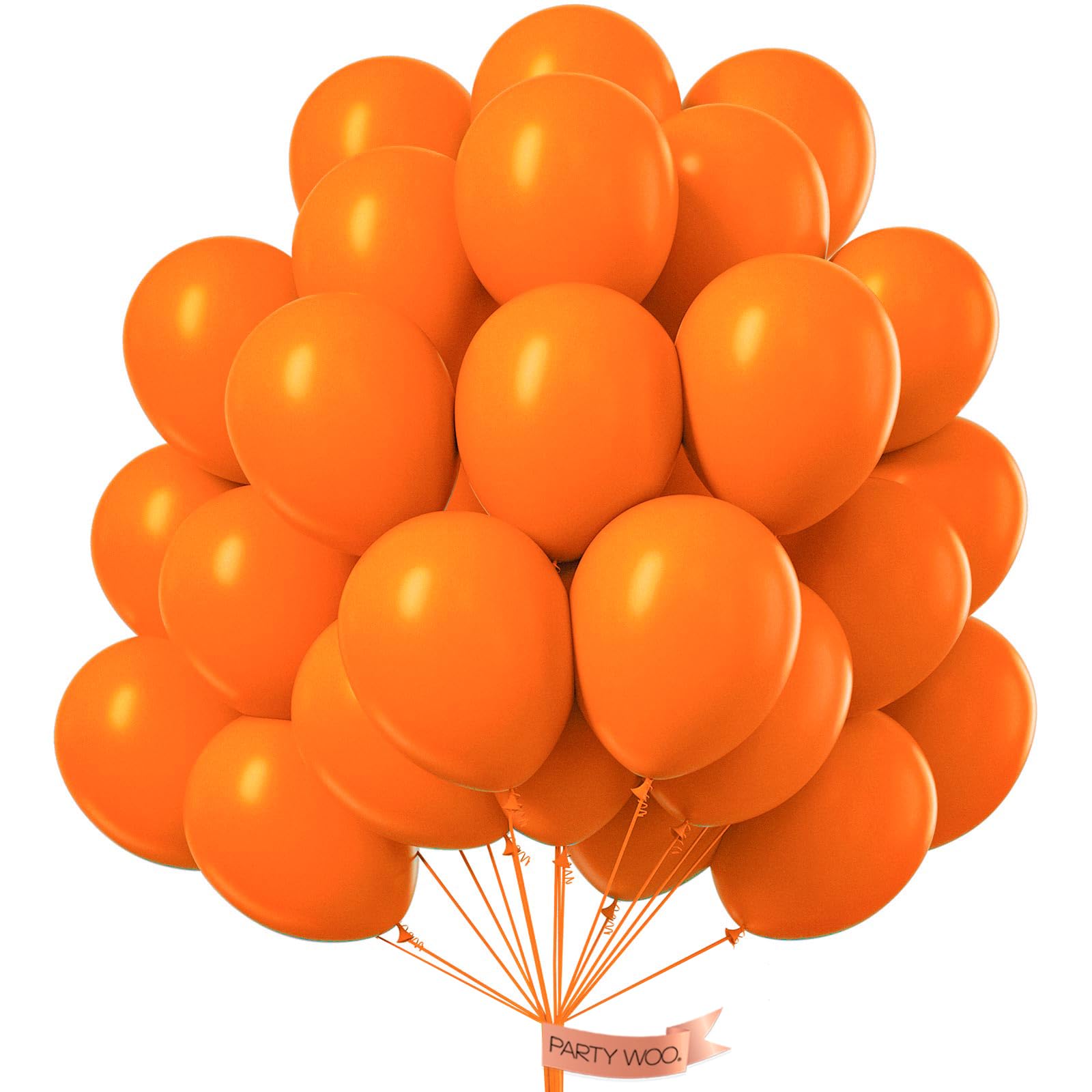 PartyWoo Orange Balloons 50pcs | 12-Inch Fall Latex Balloons for Birthday, Baby Shower & Parties