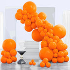 PartyWoo Orange Balloons 140pcs | Matte 18/12/10/5 Inch Balloon Arch Kit