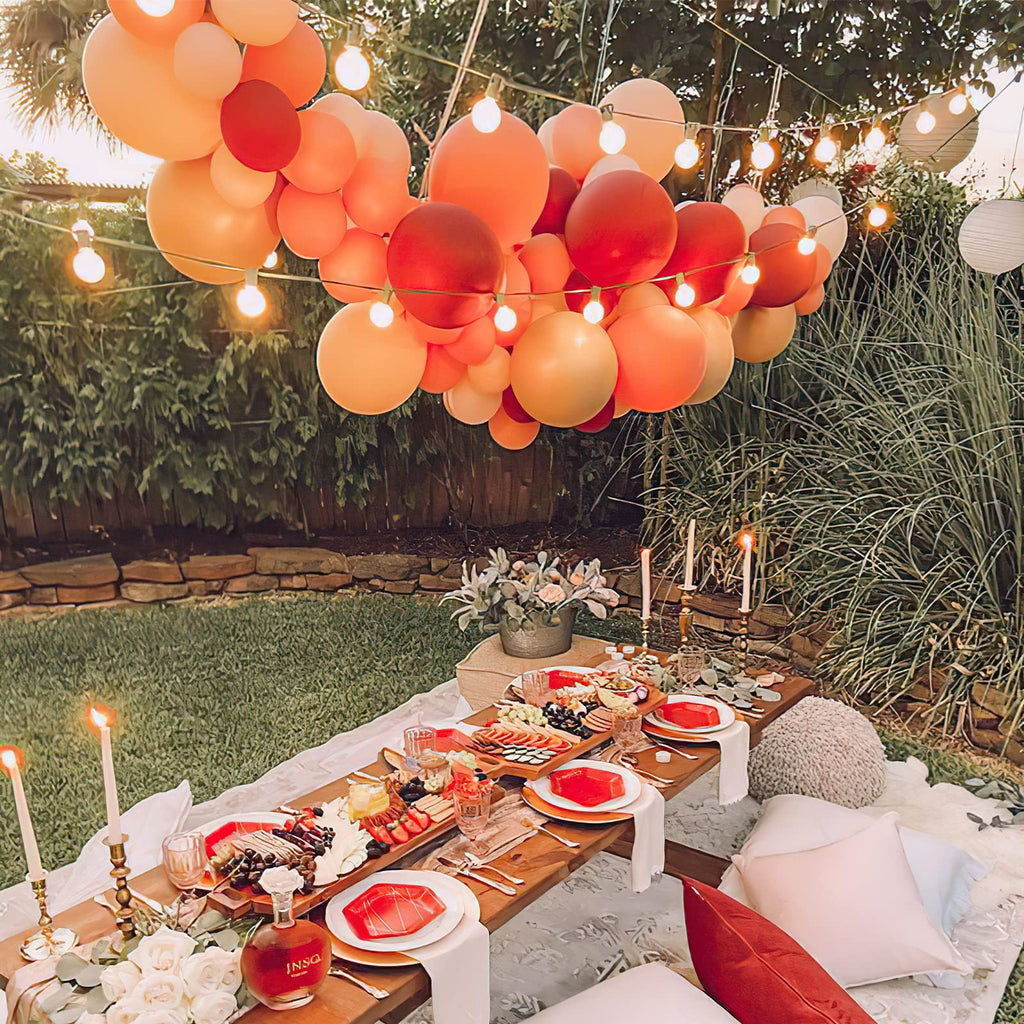 PartyWoo Orange Balloons 50pcs | 12-Inch Fall Latex Balloons for Birthday, Baby Shower & Parties