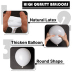 PartyWoo Balloons - 50 Pack 5-Inch Matte White Balloons for Weddings & Parties