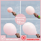 PartyWoo Pale Pink Balloons 140pcs Arch Kit – 18, 12, 10 & 5 in Light Pastel Pink
