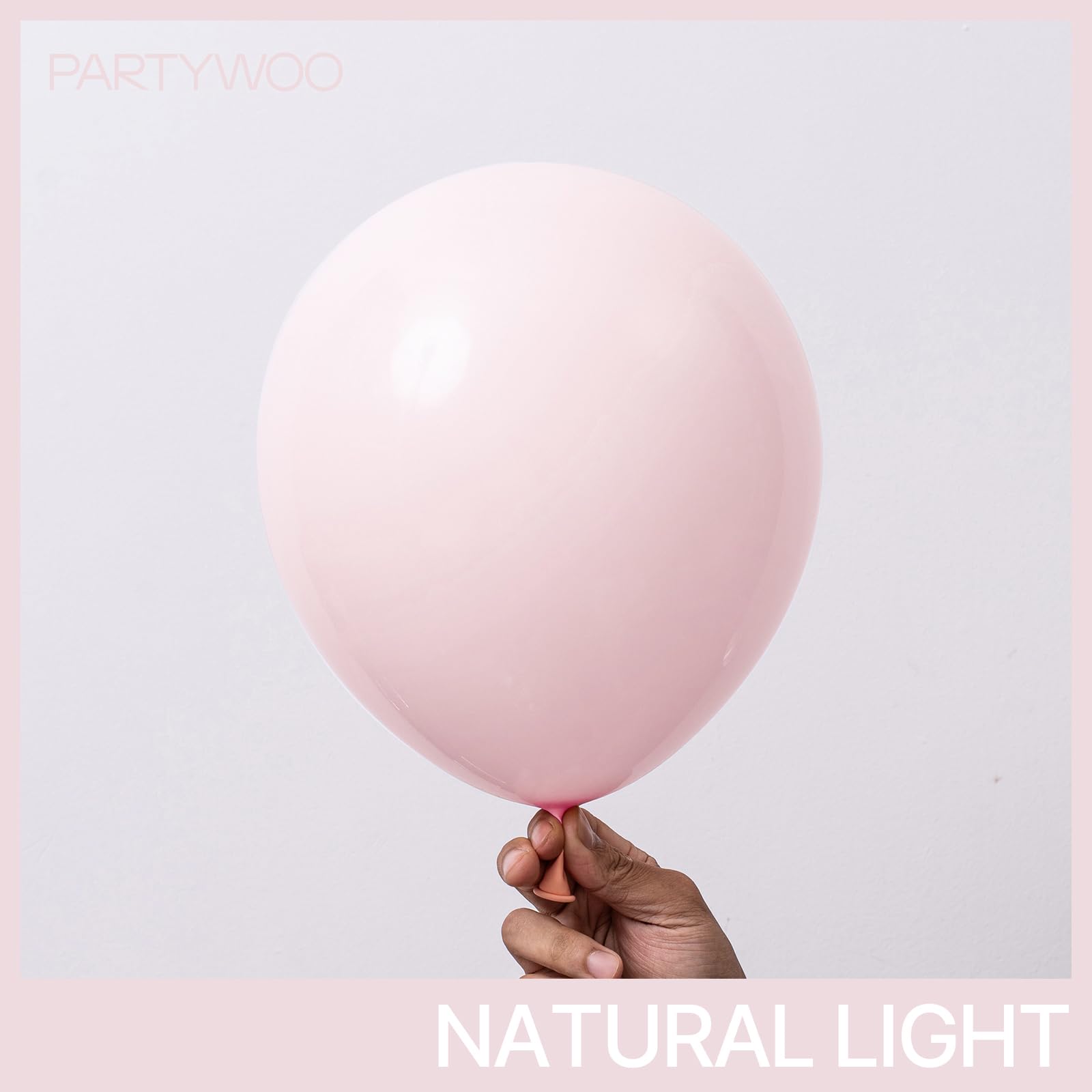 PartyWoo Pale Pink Balloons – 100pc Set for Arch Garlands & Party Decor
