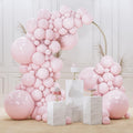 PartyWoo Pale Pink Balloons 140pcs Arch Kit – 18, 12, 10 & 5 in Light Pastel Pink