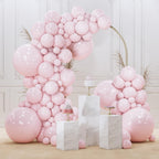 PartyWoo Pale Pink Balloons 140pcs Arch Kit – 18, 12, 10 & 5 in Light Pastel Pink