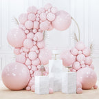 PartyWoo Pale Pink Balloons 127pc Set – Assorted Sizes for Arch Garlands