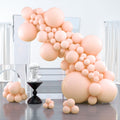 PartyWoo Pastel Orange Balloons 127pc Set — Arch Kit for Weddings & Parties