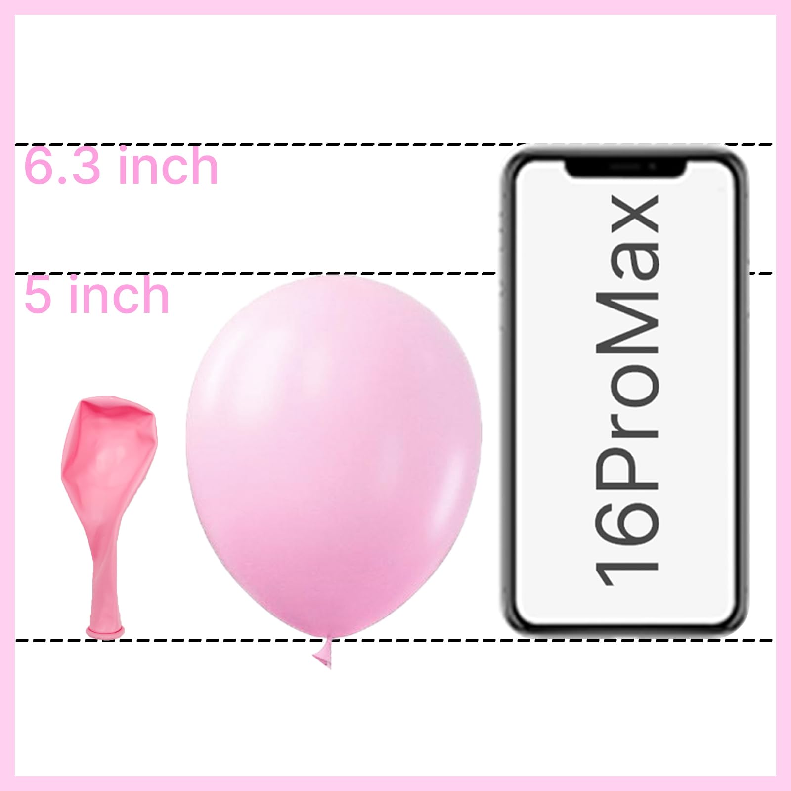 PartyWoo Baby Pink Balloons – 50 Count, 5-Inch Pastel Latex for Baby Showers & Parties