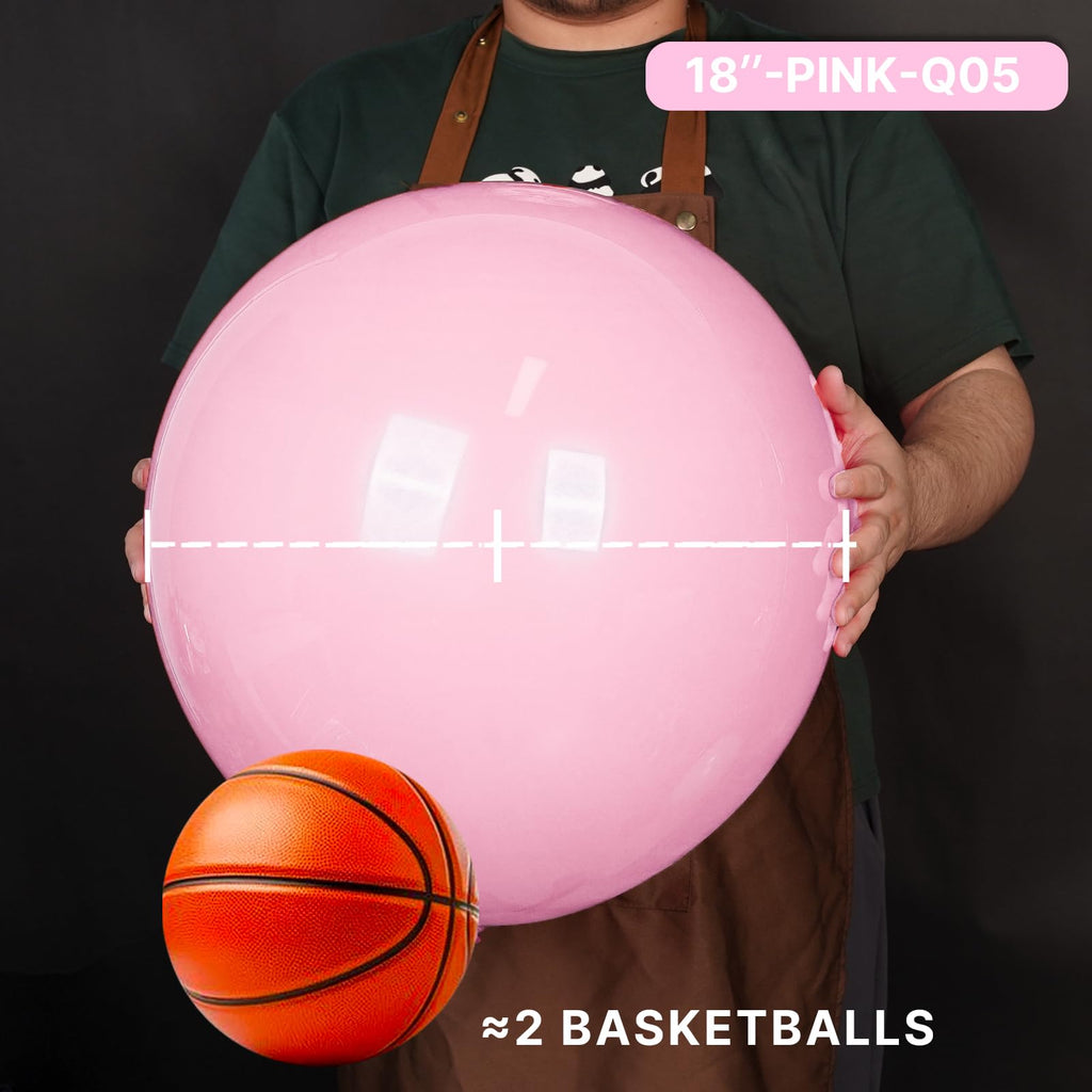 PartyWoo Baby Pink 18in Latex Balloons – 20pc Pack for Baby Showers, Gender Reveals & More