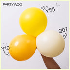 PartyWoo Pastel Yellow Balloons 127 Pcs – Balloon Arch Kit & Garland for Baby Shower, Easter & Birthday Parties