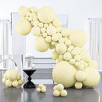 PartyWoo Pastel Yellow Balloons 127 Pcs – Balloon Arch Kit & Garland for Baby Shower, Easter & Birthday Parties