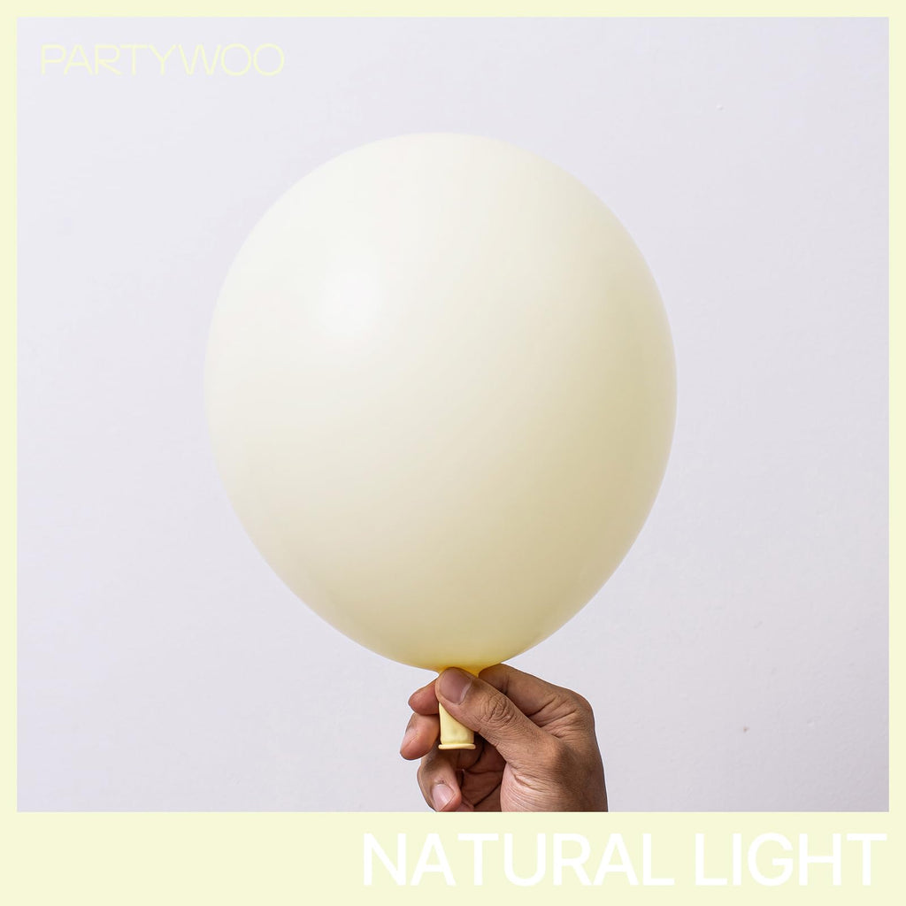 PartyWoo Pastel Yellow Balloons 127 Pcs – Balloon Arch Kit & Garland for Baby Shower, Easter & Birthday Parties