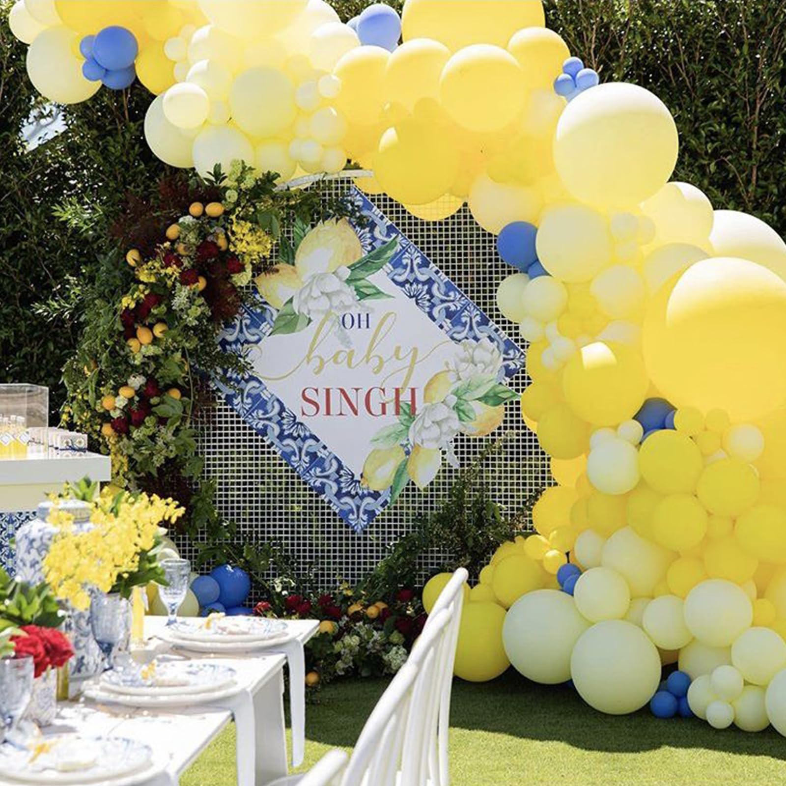 PartyWoo Pastel Yellow Balloons 127 Pcs – Balloon Arch Kit & Garland for Baby Shower, Easter & Birthday Parties
