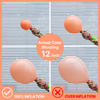 PartyWoo Peach Balloons 140pcs – Light Orange & Blush Pink Latex Arch Kit