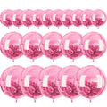 PartyWoo Pearl Pink Foil Balloons – 20pc 10/15/22in 4D Mylar Balloons for Baby Shower & Birthday Decor