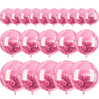 PartyWoo Pearl Pink Foil Balloons – 20pc 10/15/22in 4D Mylar Balloons for Baby Shower & Birthday Decor