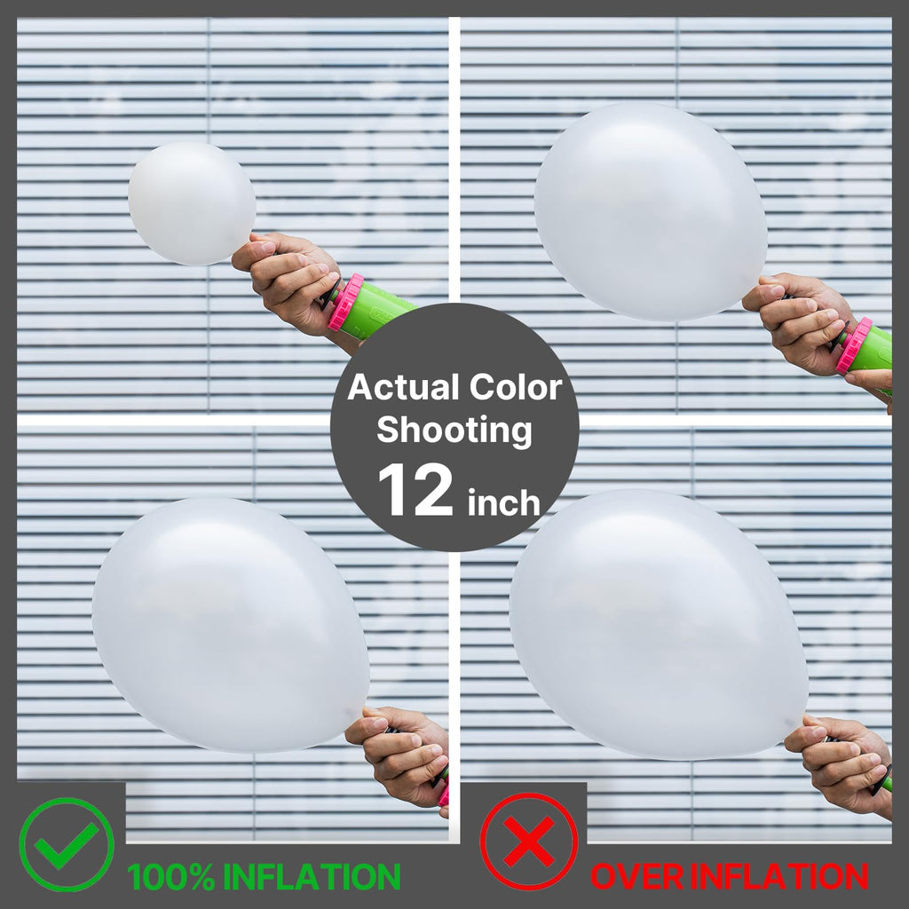 PartyWoo Pearl White Balloons 140pcs – 18/12/10/5 in Arch Kit Garland