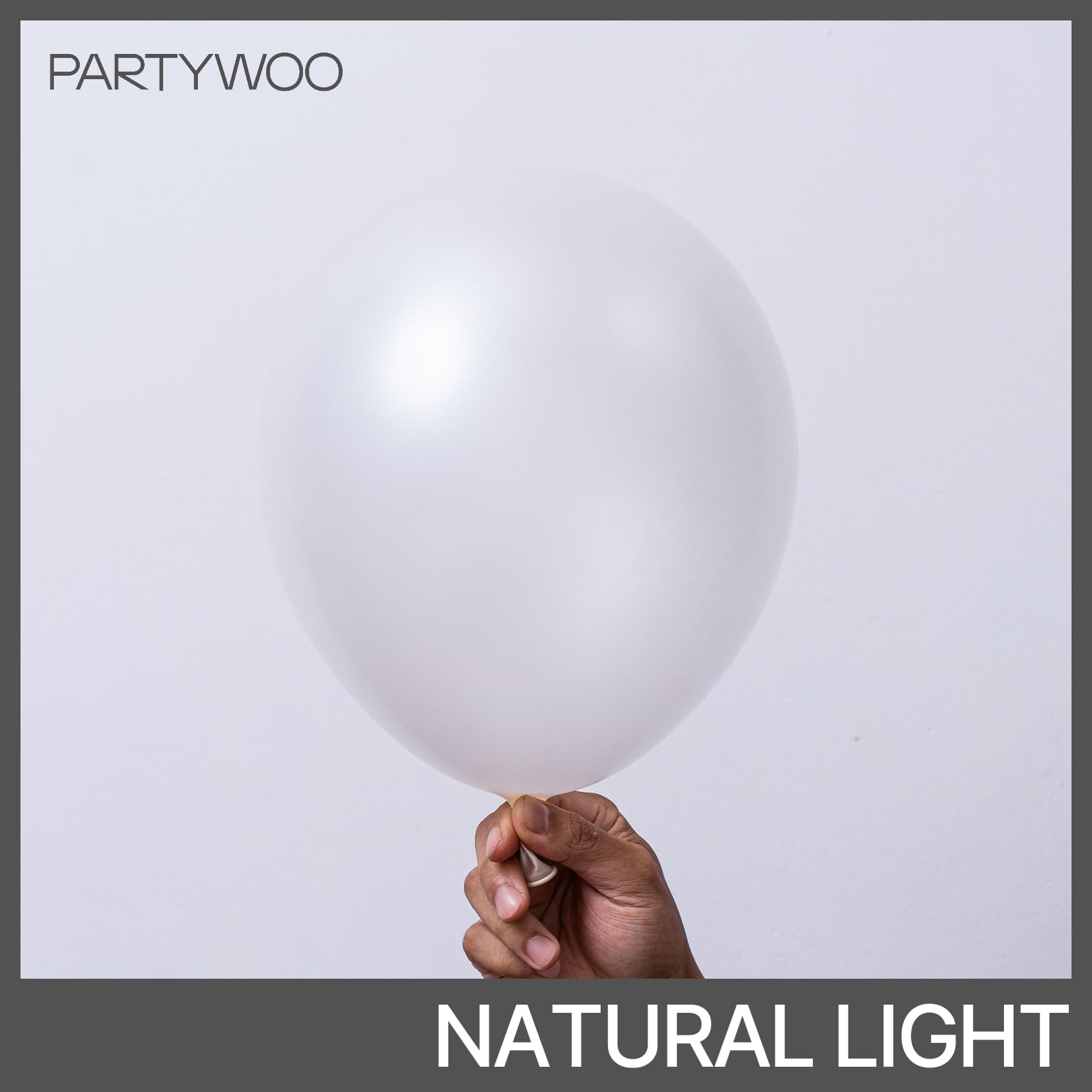 PartyWoo Pearl White Balloons 140pcs – 18/12/10/5 in Arch Kit Garland