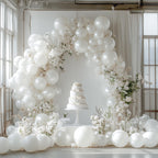 PartyWoo Pearl White Balloons 140pcs – 18/12/10/5 in Arch Kit Garland