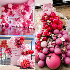 PartyWoo Hot Pink Balloon Arch Kit 142pcs – Magenta, Fuchsia, Pastel Balloons for Baby Shower & Birthday