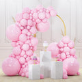 PartyWoo Pink Balloons 140 Pcs Pastel Arch Kit – 18in, 12in, 10in & 5in for Baby Showers & Gender Reveals