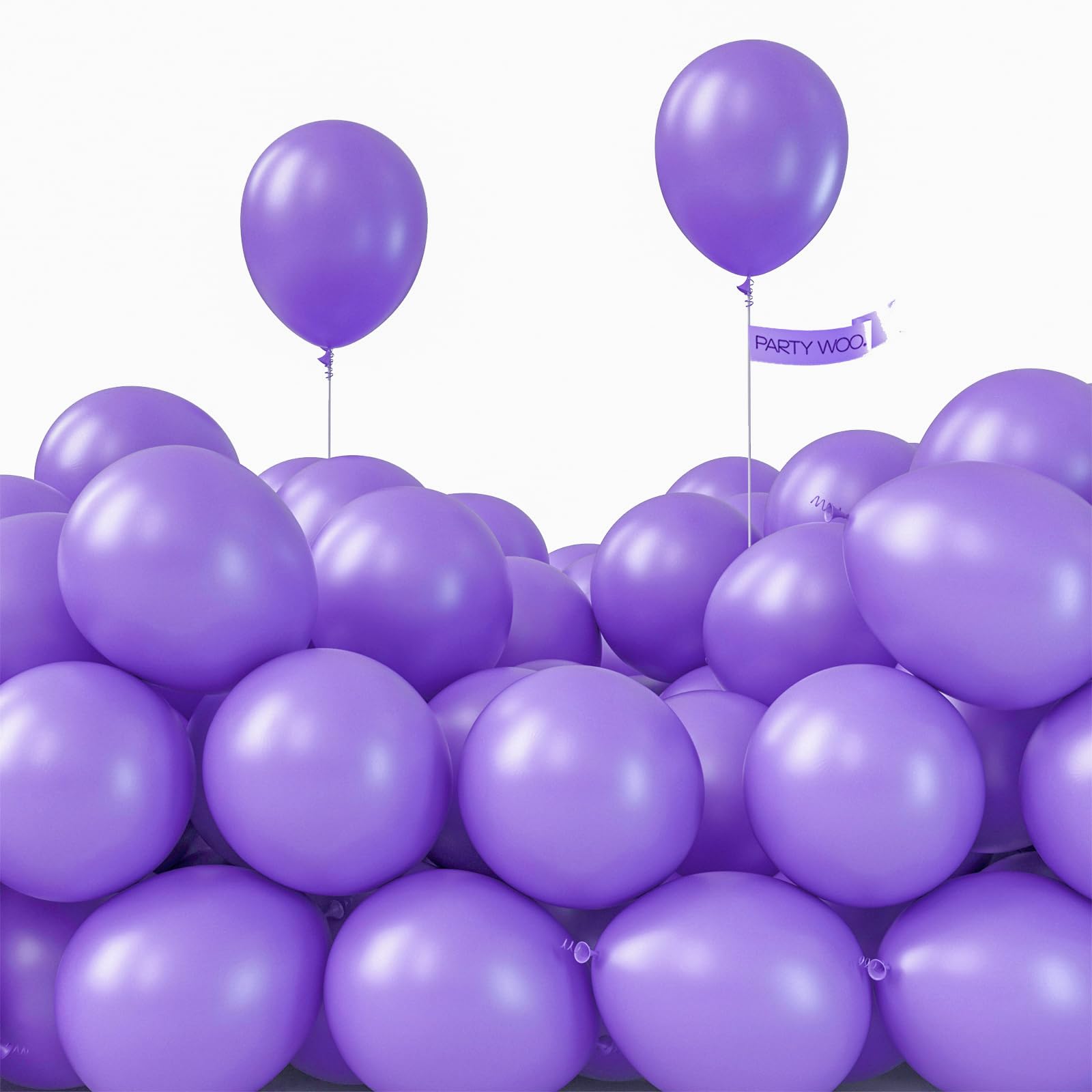 PartyWoo Purple Balloons 100pcs - 5in Latex for Birthday & Wedding Decor