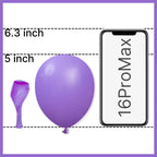 PartyWoo Purple Balloons 100pcs - 5in Latex for Birthday & Wedding Decor