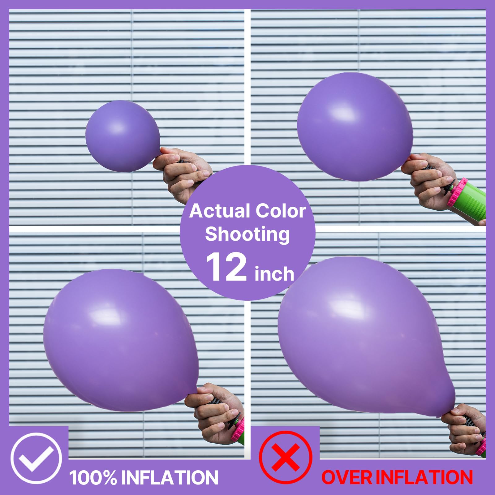 PartyWoo Purple Balloons 100pcs - 5in Latex for Birthday & Wedding Decor