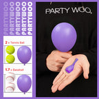 PartyWoo Purple Balloons 100pcs - 5in Latex for Birthday & Wedding Decor
