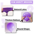 PartyWoo Purple Balloons 100pcs - 5in Latex for Birthday & Wedding Decor