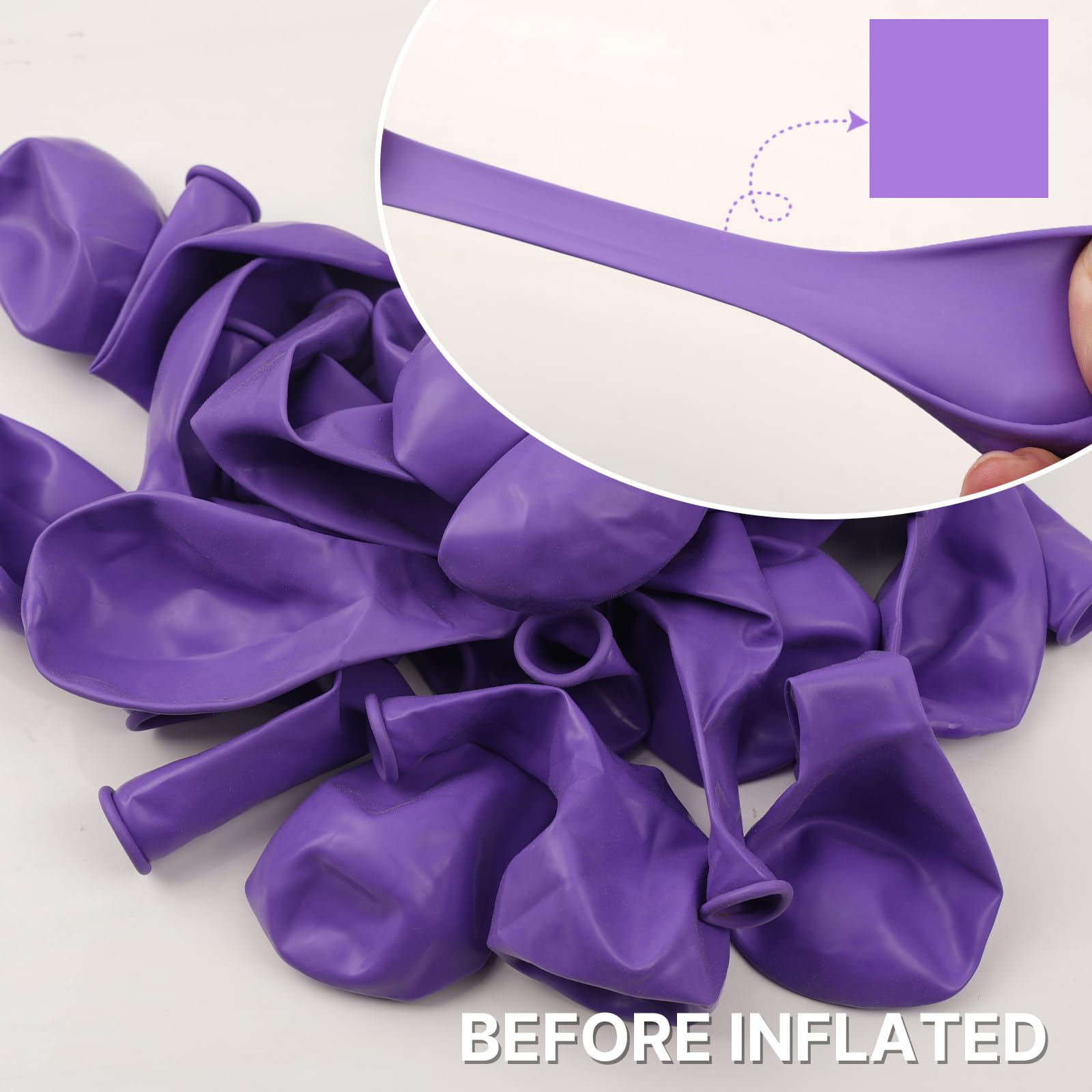 PartyWoo Purple Balloons 100pcs - 5in Latex for Birthday & Wedding Decor