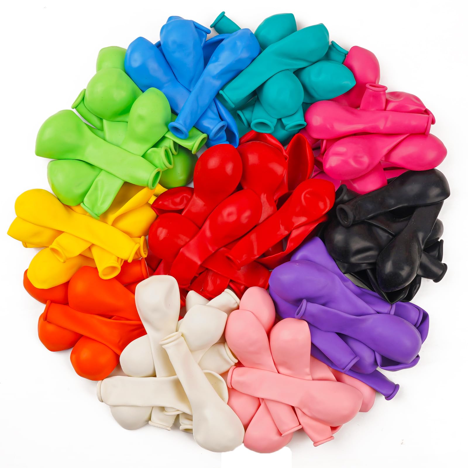PartyWoo Rainbow Balloons 100pc – 5" Assorted Colors for Celebrations