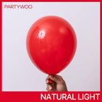 PartyWoo Red Balloons 140 pcs – Mixed Sizes 18/12/10/5 inch Balloon Arch Kit for Celebrations
