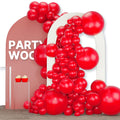 PartyWoo Red Balloons 120 Pcs – 18/12/10/5 Inch Balloon Arch Kit for Birthdays, Graduations & More
