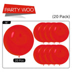 PartyWoo Red Balloons 20-Pack – 18 Inch Latex Balloons for Parties