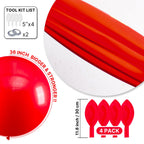PartyWoo Red Balloons 36in - 4 Pack | Premium Latex Party Decor