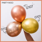 PartyWoo Rose Gold Balloons Kit – 100 Pcs in 36/18/12/10/5 Inch for Arch Garland | Wedding Birthday Party Decor