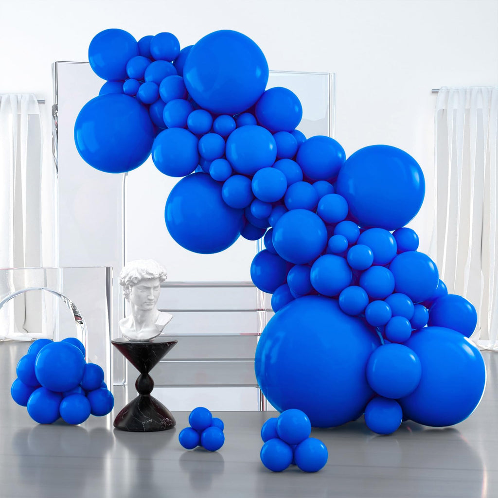 PartyWoo Royal Blue Balloons 127pcs – Mixed Sizes (36-inch, 18-inch, 12-inch, 10-inch, 5-inch) for Arches, Garlands & Centerpieces