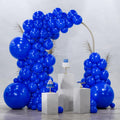 PartyWoo Royal Blue Balloons 128pcs Pack – 18in/12in/10in/5in Thick Latex for Arches & Centerpieces