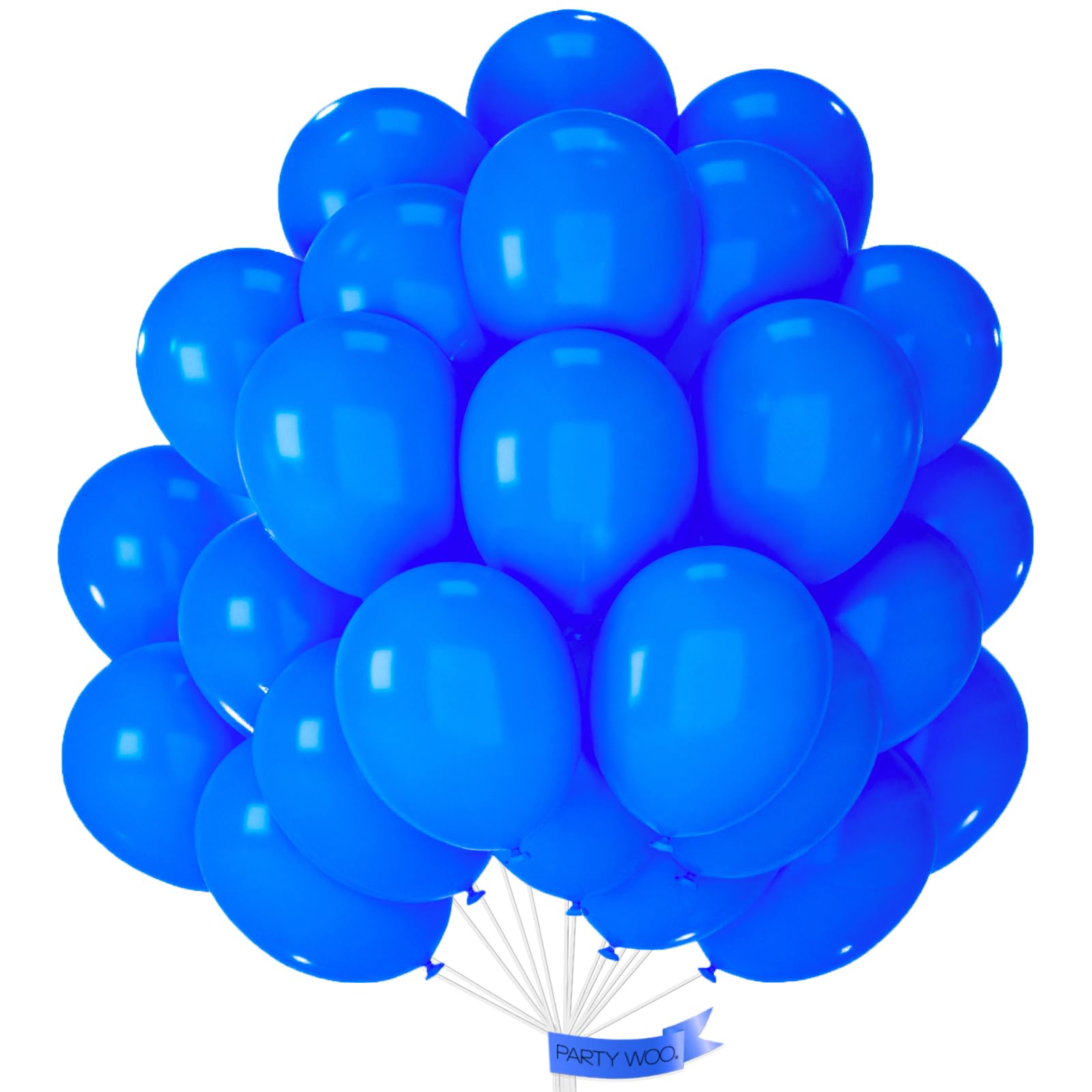 PartyWoo Royal Blue Balloons - 50-Pack, 12-Inch Latex Party Decor for Weddings & Celebrations