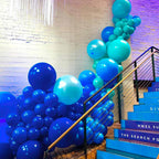 PartyWoo Royal Blue Balloons 128pcs Pack – 18in/12in/10in/5in Thick Latex for Arches & Centerpieces
