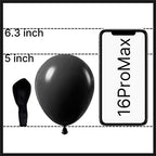 PartyWoo Black Balloons – 100pcs, 5-Inch Matte Latex Balloons for Weddings, Birthdays & Celebrations
