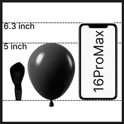 PartyWoo Black Balloons – 100pcs, 5-Inch Matte Latex Balloons for Weddings, Birthdays & Celebrations