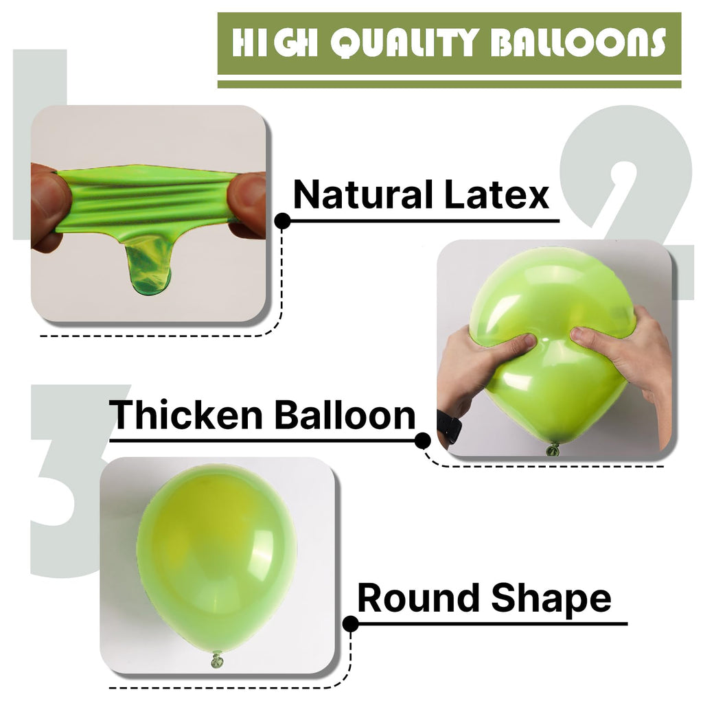 PartyWoo Lime Green Balloons 100pcs | 5 Inch Latex Balloons for Graduation, Wedding & Party Decor